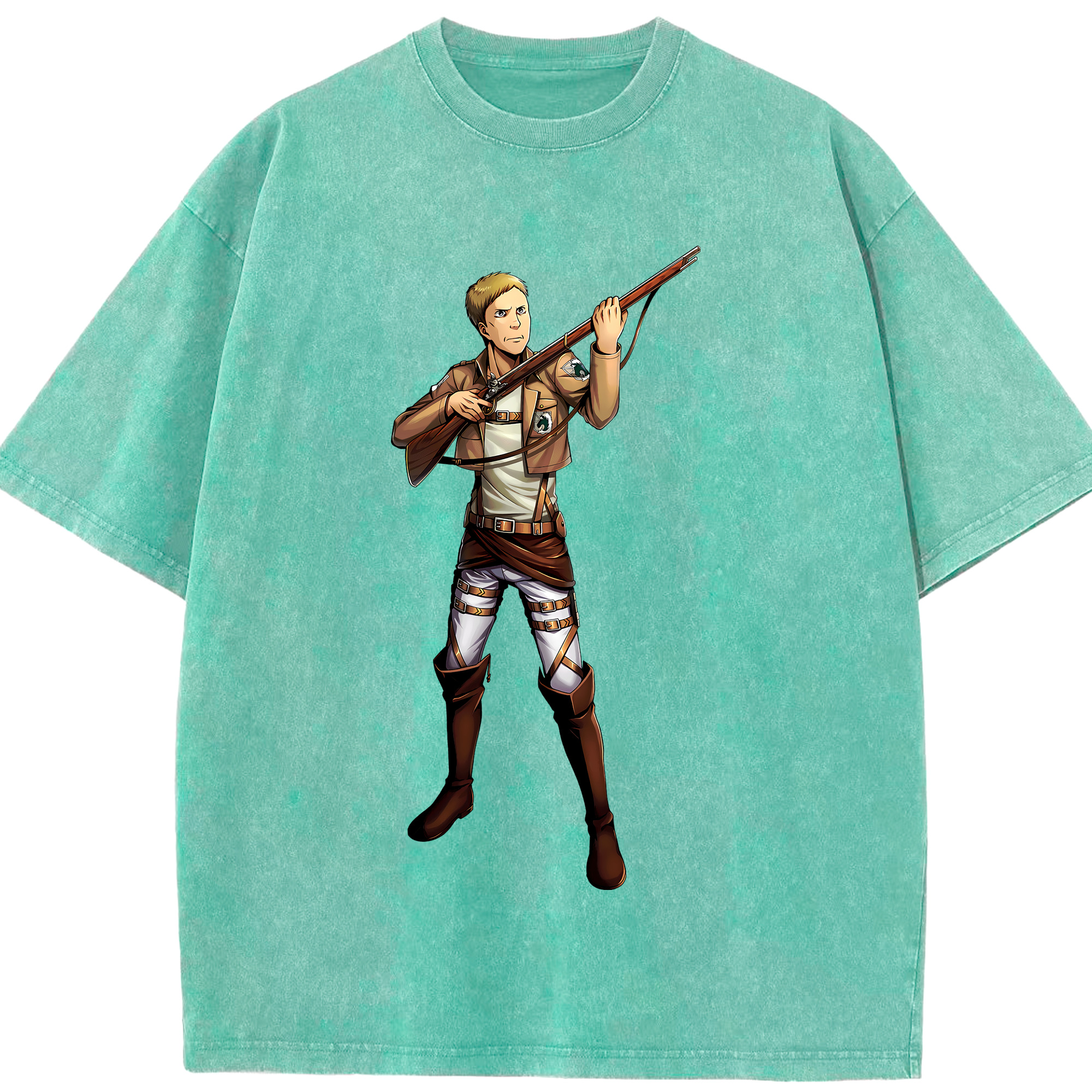 （画像用） 進撃の巨人 Attack on Titan 綿100% ヴィンテージ風 半袖Tシャツ（フロントプリント）